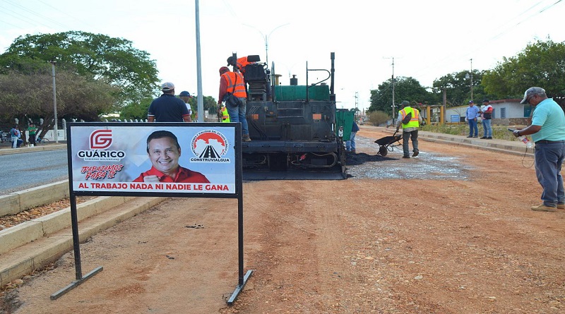 Colocadas más de 6 mil toneladas de asfalto en troncal 13 Guárico -Cojedes