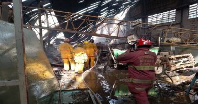 Sistema de Gestión de Riesgos atiende incendio en Zona Industrial de Miranda