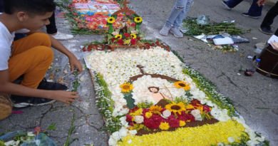 Araira se vistió de flores para homenajear a la Virgen del Carmen