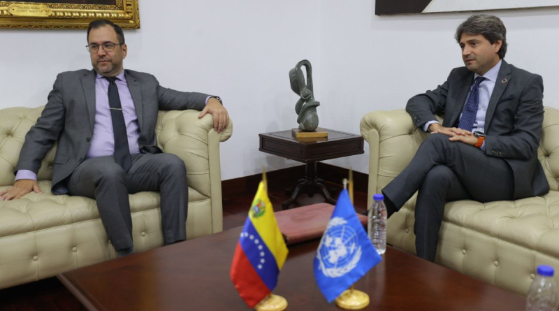 Canciller de Yván Gil se reúne con el coordinador residente de la ONU