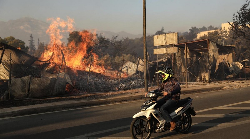 Incendios forestales causan estragos en Grecia