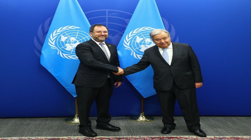 Venezuela expone a secretario general de la ONU agresiones de EE. UU. contra el país