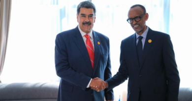 Venezuela agradece respaldo de Ruanda al presidente Nicolás Maduro