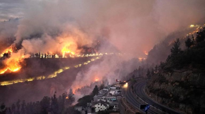 Ecuador en estado de emergencia por incendio forestal