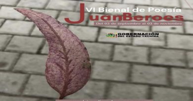 Convocan VI Bienal Internacional de Poesía "Juan Beroes" en Táchira