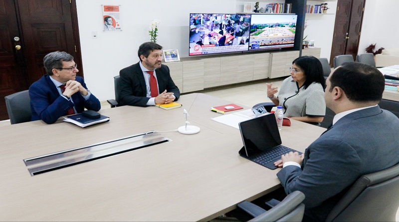 Directivos de Repsol recibidos por ministra Delcy Rodríguez para consolidar alianzas