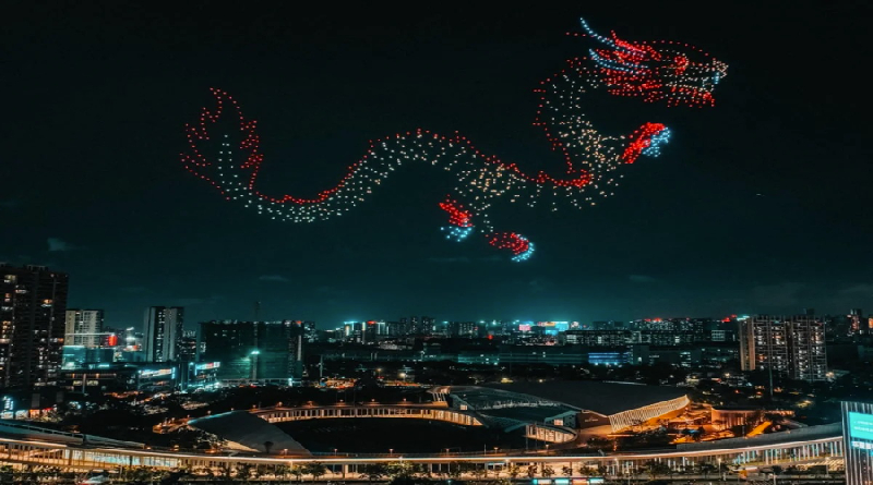 Ciudad china bate récord por su show con más de 10 mil drones