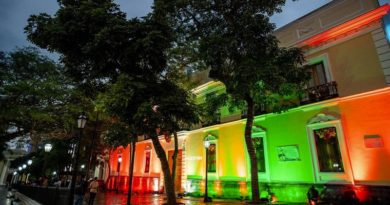 Casa Amarilla luce colores de Palestina para conmemorar su lucha