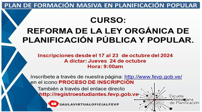 Plan Formación masiva en Planificación Popular