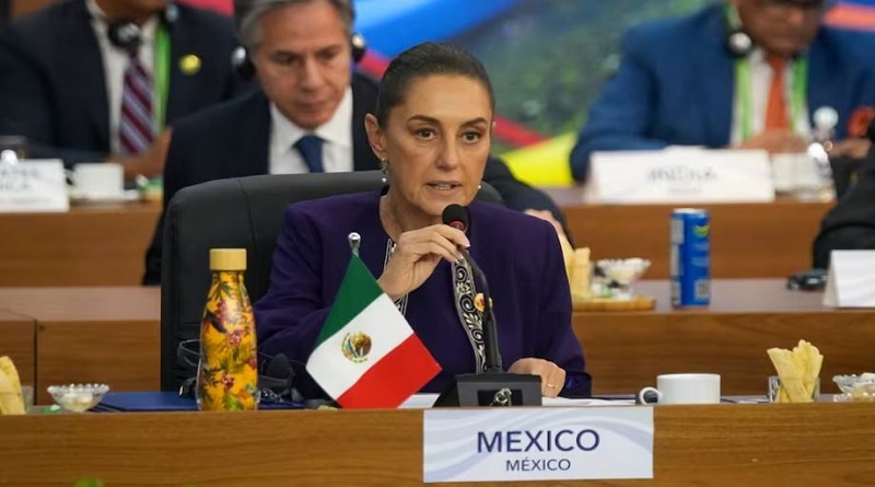 Presidenta Sheinbaum propone en cumbre G20 “dejar de sembrar la guerra”