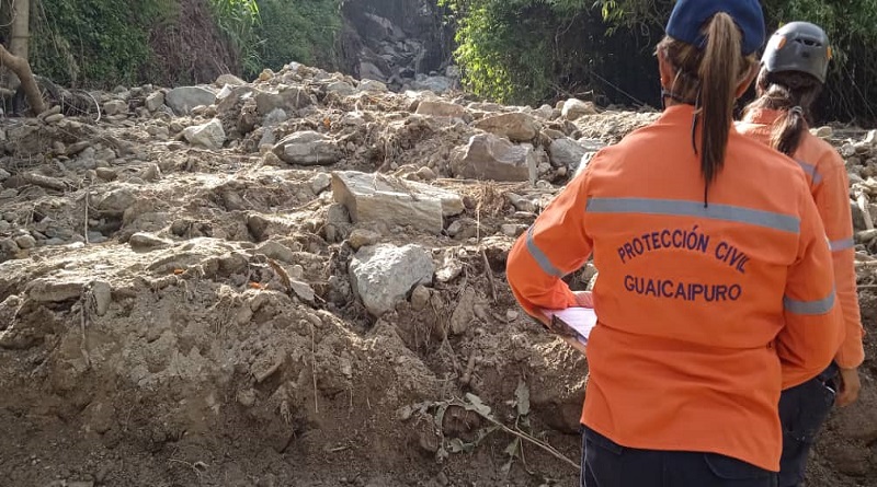 Ante lluvias en el municipio Guaicaipuro Protección Civil se mantiene desplegado