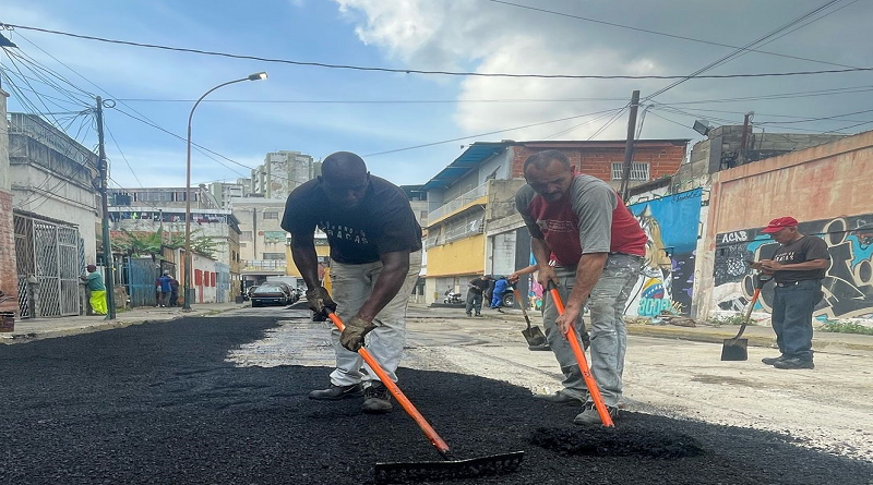 Escuadrón Caza Huecos ejecuta labores de mantenimiento en Vista Alegre