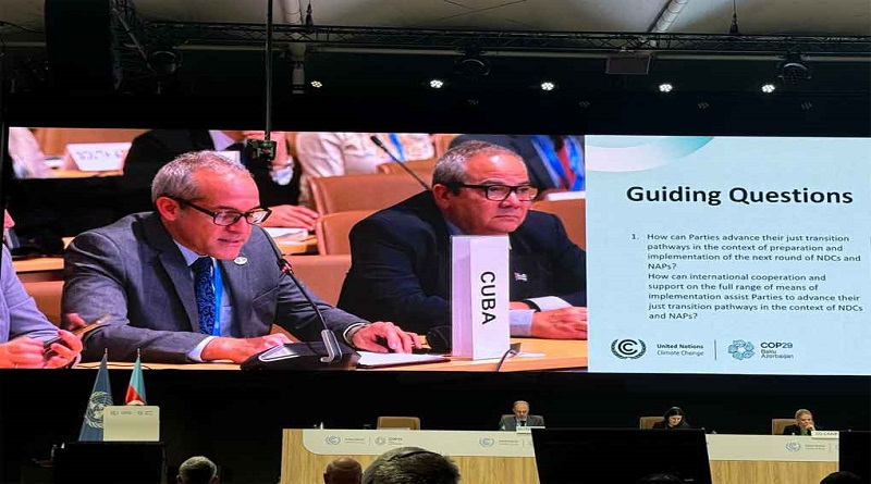 Cuba propone incluir capacidades de ciencia, innovación y financiación en la COP29