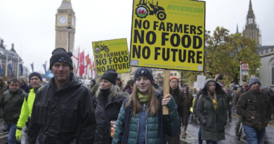 Agricultores protestan en Londres contra el impuesto a la sucesión de las tierras