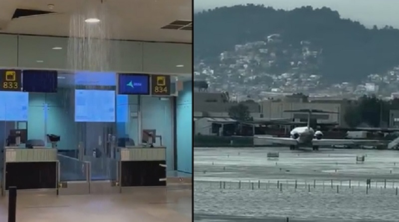 Inundaciones complican operaciones en aeropuerto de El Prat en España