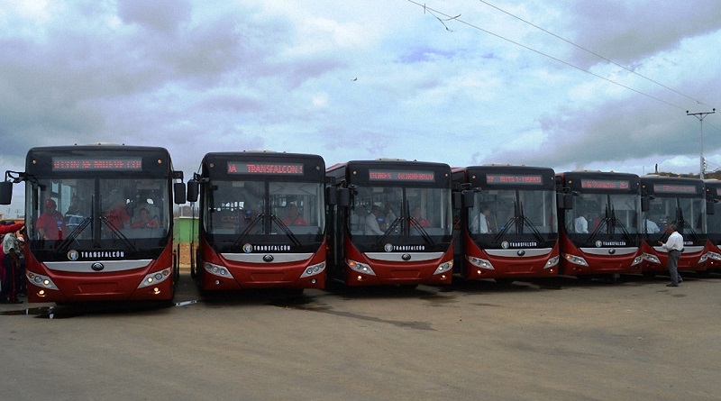 Transfalcón reactiva 20 unidades de transporte y 18 rutas