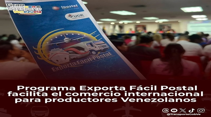 Exporta Fácil Postal fomenta cultura productiva venezolana hacia el mundo