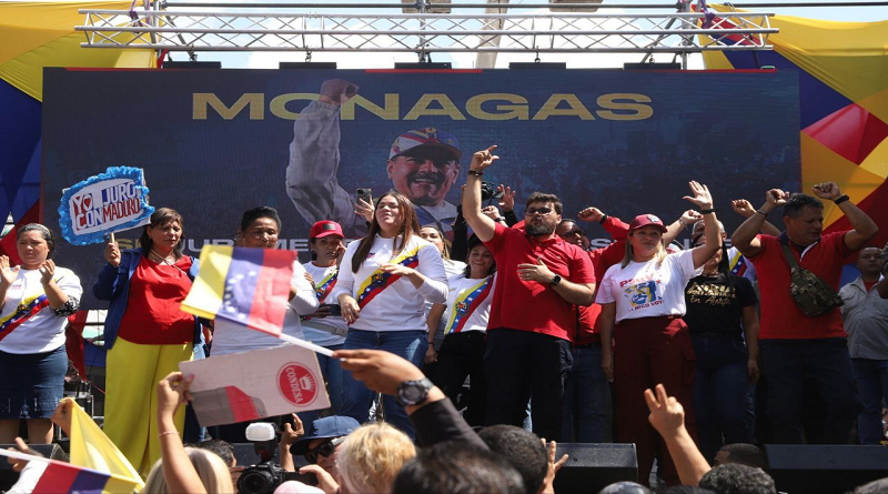 Monaguenses se movilizan para celebrar la juramentación del presidente Maduro