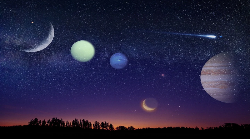 Alineación planetaria será visible durante el primer mes del 2025