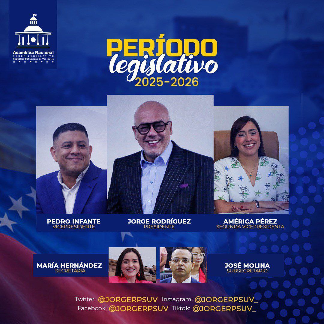 Tribunal Supremo de Justicia (TSJ), saludó este domingo a las autoridades que presidirán la Asamblea Nacional (AN) para el periodo 2025-2026, y celebraron la instalación constitucional, legal y en paz,