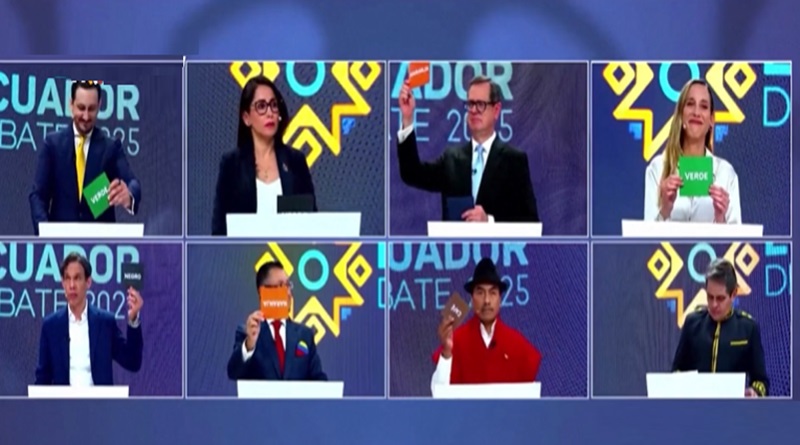 Noboa y González no coincidieron en debate presidencial en Ecuador