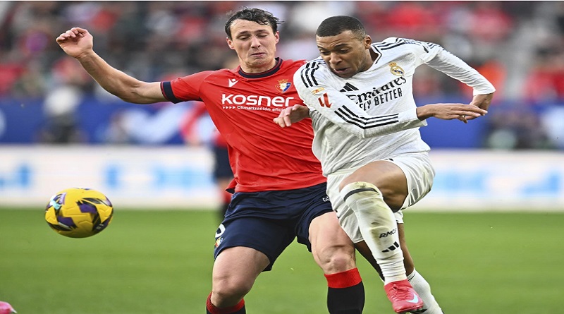 Real Madrid y Osasuna no pasaron del empate en Pamplona