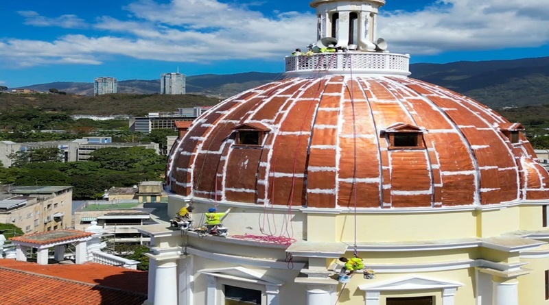 Avanzan trabajos de rehabilitación de iglesia de San Pedro