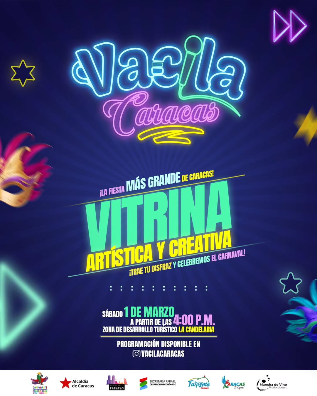 Vacila Ccs toma 10 calles de La Candelaria este sábado para disfrutar Carnavales