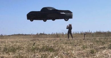 Automóvil vuela en ciudad de California al estilo 'Regreso al futuro 2'