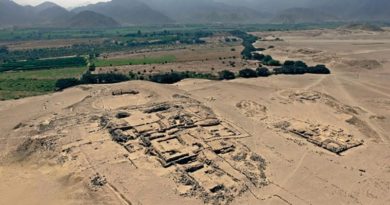 Antigua estructura piramidal en Chupacigarro, Perú (Sputnik Mundo / Zona Arqueológica Caral/Peruvian Ministry of Culture)