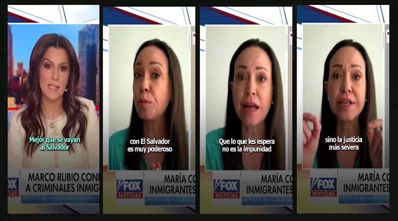 (VIDEO) María C. Machado se burla de migrantes y apoya a Bukele en El Salvador