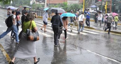 Este domingo se estiman lluvias y chubascos en siete estados del país