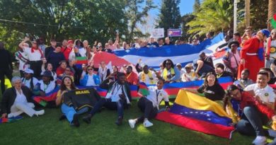 Jóvenes del mundo marchan en solidaridad y el antiimperialismo en Namibia