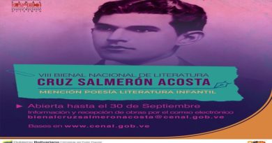 Inicia convocatoria a la VIII Bienal Nacional de Literatura Cruz Salmerón Acosta