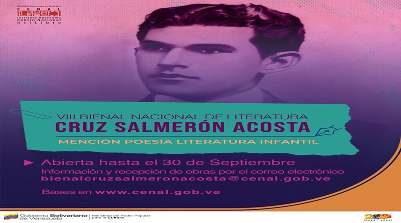 Inicia convocatoria a la VIII Bienal Nacional de Literatura Cruz Salmerón Acosta