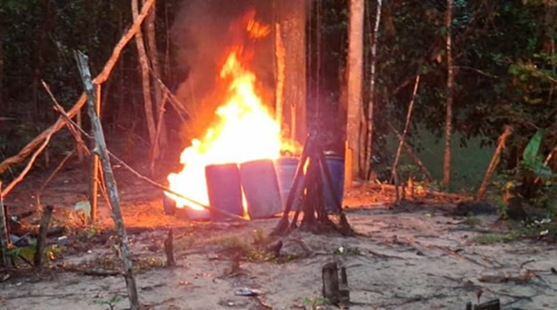 Desmantelado campamento empleado para la minería ilegal en Amazonas
