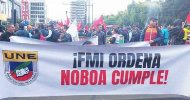 legisladores del movimiento Revolución Ciudadana afirmaron que lo impuesto “no es eficiencia, es una receta brutal del FMI