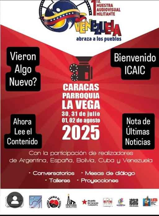 Cine cubano presente en I Muestra Audiovisual Militante de Venezuela