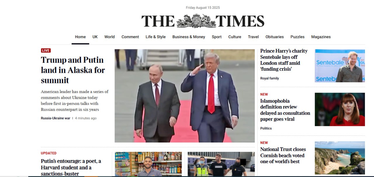 N FOTOS | Primeras imágenes publicadas del encuentro entre Putin y Trump en Alaska