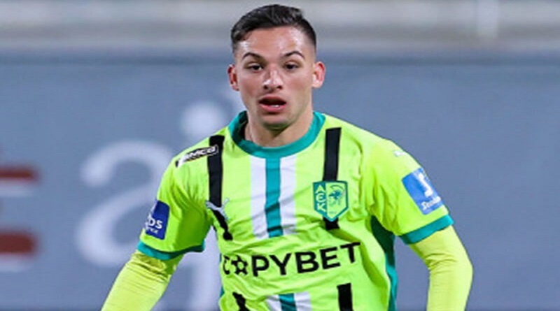 Yerson Chacón marcó en la goleada del AEK Larnaca en la Europa League