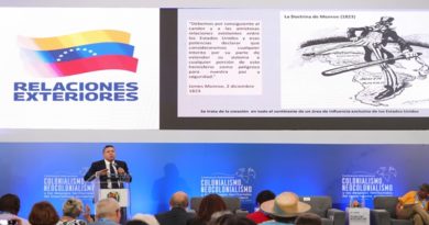 Moncada: Imperialismo pretende despojar a Venezuela como lo hace con Palestina