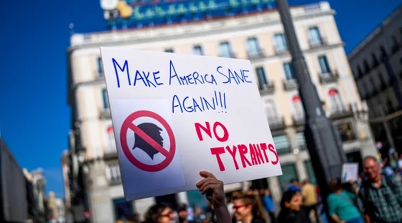 Cientos de ciudades de EE.UU. protestan contra Trump y sus políticas totalitarias