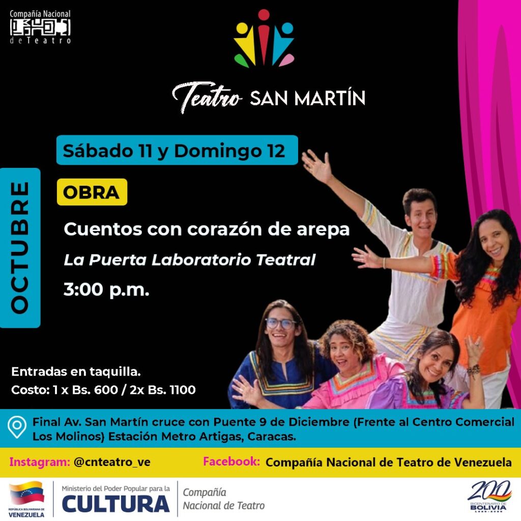 Teatro San Martín presenta Cuentos con corazón de arepa