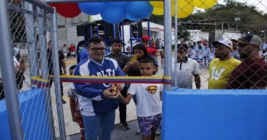 Entregan Complejo Deportivo en la parroquia Bella Vista de Cagua