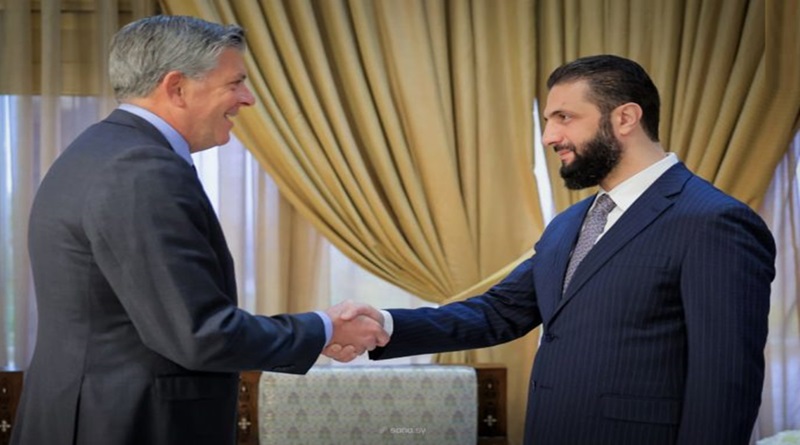 Delegación del Congreso de EE.UU. visita al "presidente sirio" Al-Shara en Damasco