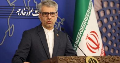 El portavoz de la Cancillería de Irán, Esmail Baqai, en una conferencia de prensa en Teherán. (Foto agencias)